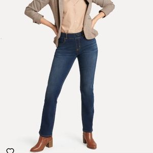 Betabrand Straight Leg Yoga Denim Jeans